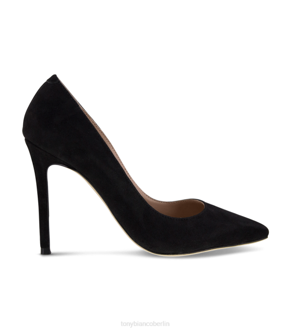 Stöckelschuhe| de Tony Bianco Frauen Lotus-Absätze schwarzes Ziegenveloursleder 4624214